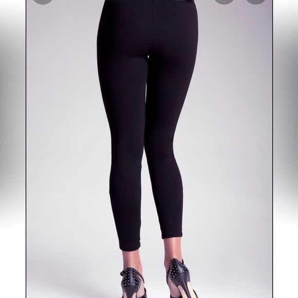 Bebe Black Satiny Ankle Zip Leggings - Picture 1 of 8